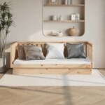 vidaXL Lit de jour 100x200 cm bois de pin massif