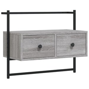 vidaXL Meuble TV mural sonoma gris 60 5x30x51 cm bois d'ingénierie