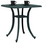 vidaXL Table de jardin vert 53x53x53 cm aluminium coulé