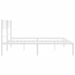 vidaXL Cadre de lit métal avec tête de lit blanc 183x213 cm