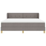 Lit Box Spring vidaXL avec Matelas - Taupe 180x200 cm Tissu