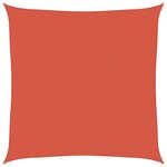 vidaXL Voile d'ombrage 160 g/m² Terre cuite 7x7 m PEHD
