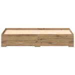 Lits avec tiroirs vidaXL Chêne artisan 180x200 cm Bois d'ingénierie