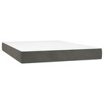 vidaXL Sommier à lattes de lit avec matelas LED Gris foncé 140x200 cm