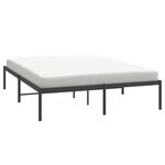 vidaXL Cadre de lit métal sans matelas noir 140x190 cm