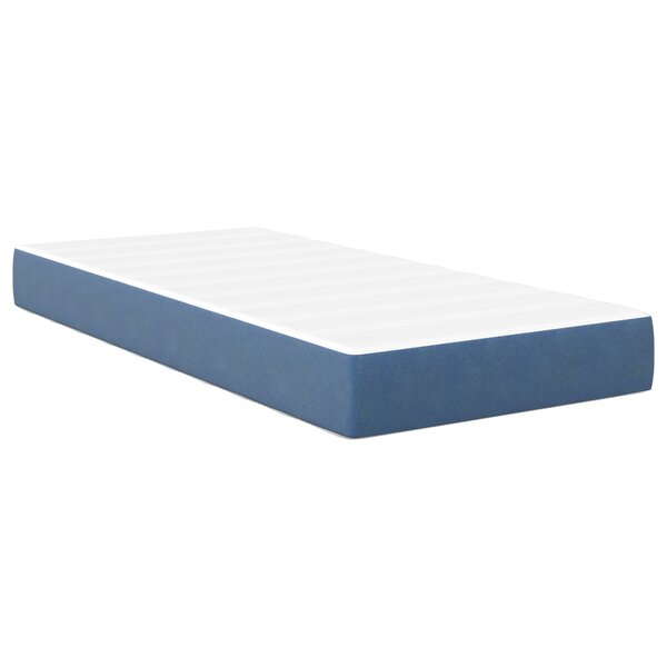 Matelas à ressorts ensachés vidaXL Bleu Moyen 90x200x20 cm Tissu