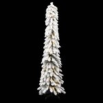 vidaXL Sapin de Noël artificiel pré-éclairé avec 130 LED/neige floquée