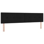 vidaXL Lit Box Spring avec Matelas - Noir  200x200 cm Tissu