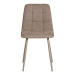 2 chaises en tissu gris avec pieds gris