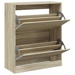 vidaXL Armoire à chaussures chêne sonoma 80x34x96 5 cm bois ingénierie