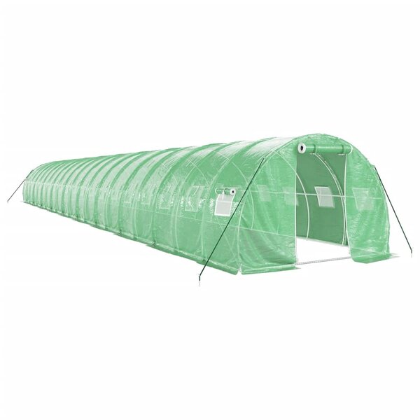 vidaXL Serre avec cadre en acier vert 60 m² 20x3x2 m
