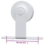 vidaXL Kit de quincaillerie de porte coulissante 200 cm Acier Blanc