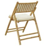 vidaXL Chaises de bistro pliantes lot de 6 et coussins blanc crème