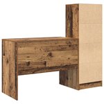 vidaXL Bureau avec rangement Bois ancien Bois d'ingénierie