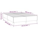 vidaXL Cadre de lit sans matelas taupe 140x200 cm tissu