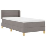 Lit Box Spring vidaXL avec Matelas Taupe 100x200 cm Tissu