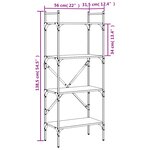 vidaXL Bibliothèque à 4 niveaux chêne marron 56x31 5x138 5 cm