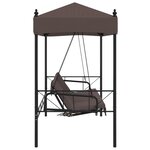 vidaXL Balancelle de jardin avec auvent marron café acier