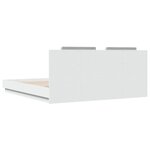 vidaXL Cadre de lit avec LED sans matelas blanc 160x200 cm