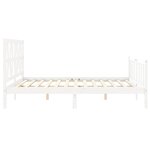 vidaXL Cadre de lit sans matelas blanc bois de pin massif