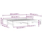 vidaXL Lit coulissant Gris 2x(90x200) cm Bois de pin massif