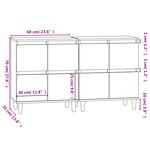 vidaXL Buffets 2 Pièces blanc 60x35x70 cm bois d'ingénierie