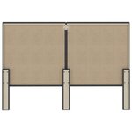 vidaXL Tête de lit Gris foncé Tissu 180x200 cm