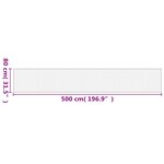 vidaXL Tapis rectangulaire marron foncé 80x500 cm bambou