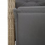 vidaXL Ensemble à manger de jardin avec coussins 5Pièces Beige poly rotin
