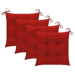 vidaXL Chaises à manger de jardin avec coussins lot de 3 Acacia massif