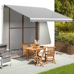 vidaXL Tissu de remplacement pour auvent Anthracite et blanc 4x3 5 m