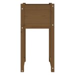 vidaXL Jardinières 2 Pièces Marron miel 40x40x81 cm Bois massif de pin
