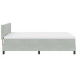Lit à ressort vidaXL avec matelas Gris clair 160x200 cm Velours
