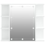 vidaXL Armoire à miroir avec LED Blanc 70x16 5x60 cm