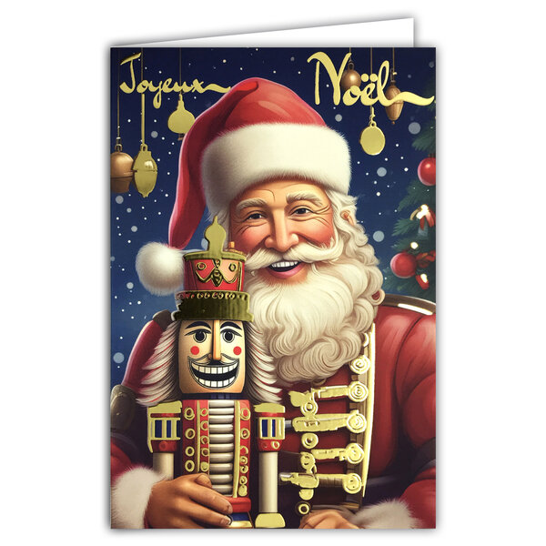 61-5832 Carte Joyeux Noël avec enveloppe blanche 12x17 5cm