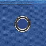 vidaXL Boîtes de rangement 4 Pièces Bleu 32x32x32 cm Tissu