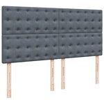 vidaXL Sommier à lattes de lit et matelas Gris foncé 180x200cm Velours