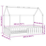 vidaXL Cadre de lit d'enfants forme de maison sans matelas 90x200 cm