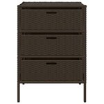 vidaXL Armoire de rangement de jardin marron 55x59x80cm résine tressée