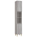 vidaXL Ensemble de meubles de salle de bain 3 Pièces Sonoma gris