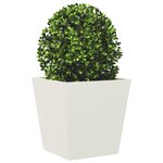 vidaXL Jardinières 2 Pièces blanc 40x40x40 cm acier