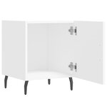 vidaXL Tables de chevet 2 Pièces blanc 40x40x50 cm bois d’ingénierie