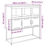 vidaXL Buffet blanc 100 5x39x107 cm acier laminé à froid