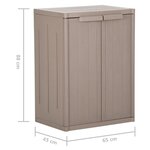 vidaXL Armoire de rangement jardin Marron 65x45x88cm PP Aspect de bois