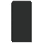 vidaXL Meubles TV muraux avec lumières LED 2 Pièces noir 30 5x35x70 cm