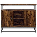 vidaXL Buffet chêne fumé 100x35x80 cm bois d'ingénierie