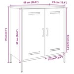 vidaXL Buffet anthracite 68x39x79 cm acier