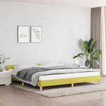 vidaXL Cadre de lit sans matelas vert 200x200 cm tissu