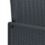 vidaXL Ensemble de salle à manger de jardin 7 pièces avec coussins Anthracite Poly Rattan