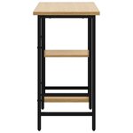 vidaXL Bureau d'ordinateur Noir et chêne clair 80x40x72cm MDF et métal